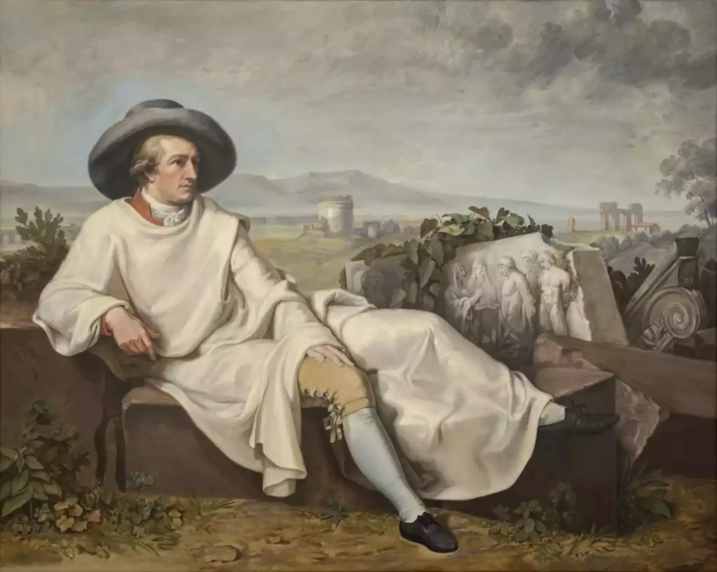 Georgi Takev (*1952) da Johann Heinrich Wilhelm Tischbein (1751-1829) Goethe nella campagna romana Olio su tela 162x204 cm Casa di Goethe, Roma © Bibliotheca Hertziana - Max-Planck-Institut für Kunstgeschichte Foto: Enrico Fontolan